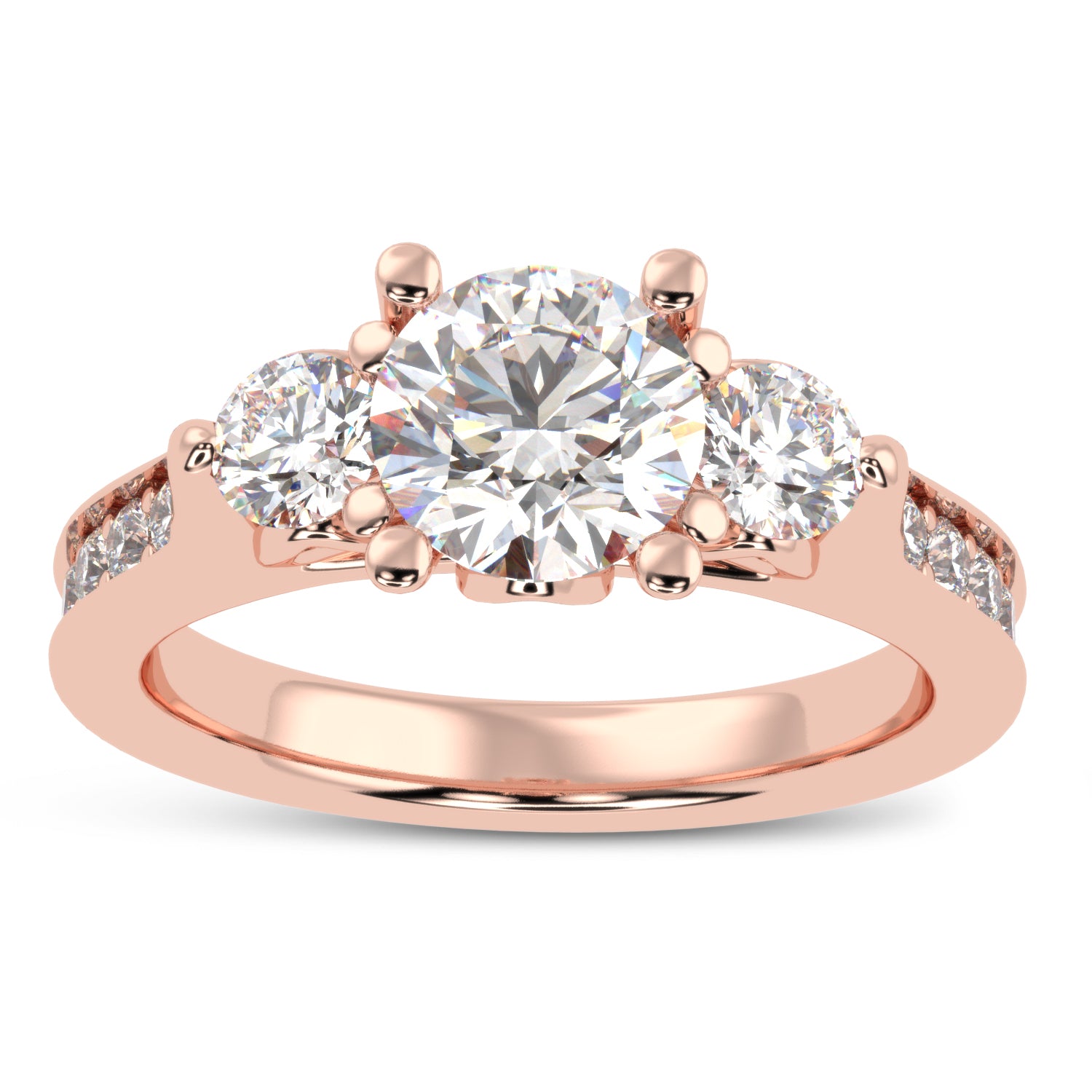 Buy 2.01Ct Three-stone Natural Diamond Ring | Solitairekart